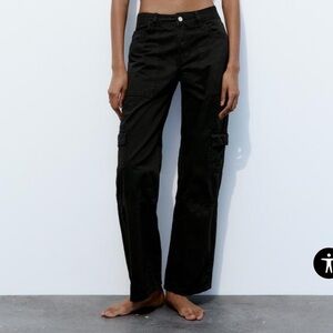 Zara mid rise cargo pants